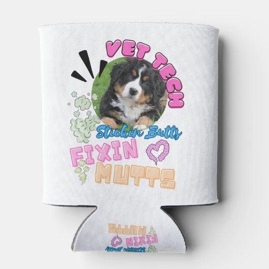 Tierarzt, Tierarzt, Medizin, Krankenschwester, Tie Dosenkühler (Rückseite)