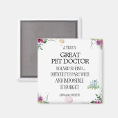 Tierarzt Tierärztin Vielen Dank Magnet (Vorderseite/Rückseite)