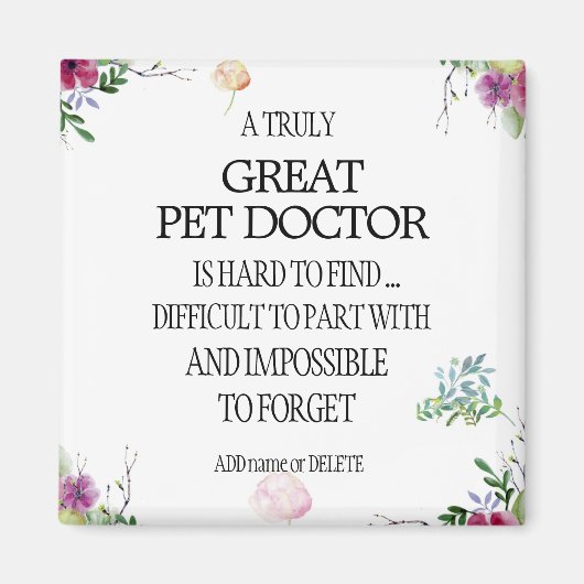 Tierarzt Tierärztin Vielen Dank Magnet (Vorne)