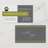 Tierarzt/tierärztliche Klinik Pfote Olivenöle Blic Visitenkarte (Vorne/Hinten)