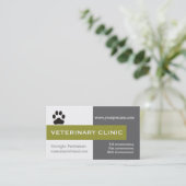 Tierarzt/tierärztliche Klinik Pfote Olivenöle Blic Visitenkarte (Stehend Vorderseite)