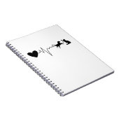 Tierarzt-tierärztlicher Herzschlag-Impuls Notizblock (Rechte Seite)