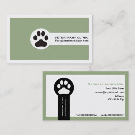 Tierarzt/Tierklinik minimalistisch Visitenkarte