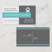 Tierarzt/Tierklinik, Pfotenaqua, Blickfang Visitenkarte (Vorne/Hinten)