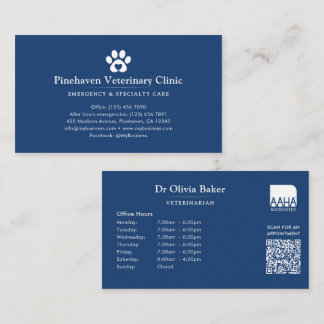 Tierarzt / Tierklinik QR-Code Visitenkarte