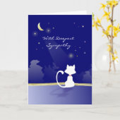 Tierarzt u. Geschäft - Katzen-Beileids-Karte - Karte (Gelbe Blume)