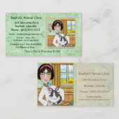 Tierarzt-u. Häschen-Visitenkarten Visitenkarte (Vorne/Hinten)