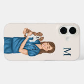 Tierarzt und Hunde Monogramm Case-Mate iPhone Hülle (Rückseite (Horizontal))