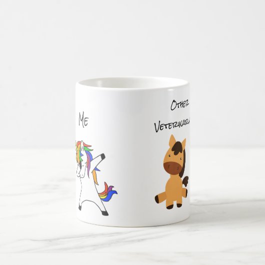 Tierarzt Unicorn Pferd Funny Geschenk Haustier Tie Kaffeetasse (Mittel)