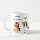 Tierarzt Unicorn Pferd Funny Geschenk Haustier Tie Kaffeetasse (Links)