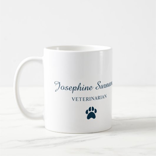 Tierarzt Vet Holding Puppy Individuelle Name Kaffeetasse (Links)