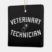 Tierarzt | Vet Tech Paw Stethoscope Keramikornament (Links)