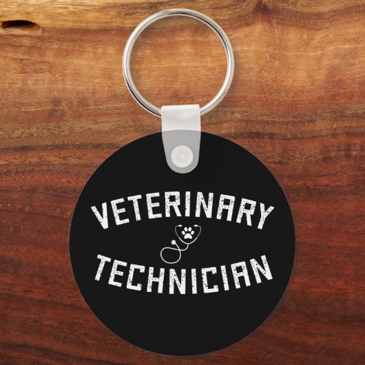 Tierarzt | Vet Tech Paw Stethoscope Schlüsselanhänger (Vorderseite)
