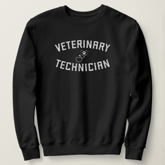 Tierarzt | Vet Tech Paw Stethoscope Sweatshirt (Design vorne)