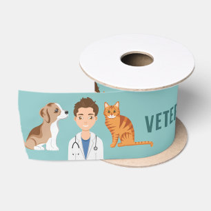 Tierarzt Vet Tierarzt Mit Hund Und Katze Satinband