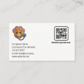 Tierarzt Visitenkarte (Rückseite)