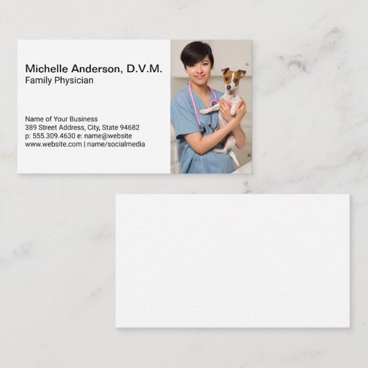 Tierarzt Visitenkarte (Vorne/Hinten)