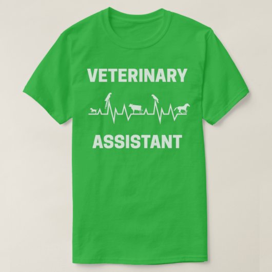 Tierarztassistent Heartbeat bei Tieren Tierarzneim T-Shirt (Design vorne)