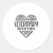 Tierarztassistent, tierärztlicher Assistent Runder Aufkleber (Vorderseite)