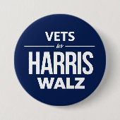 Tierärzte für Harris Walz Button (Vorderseite)