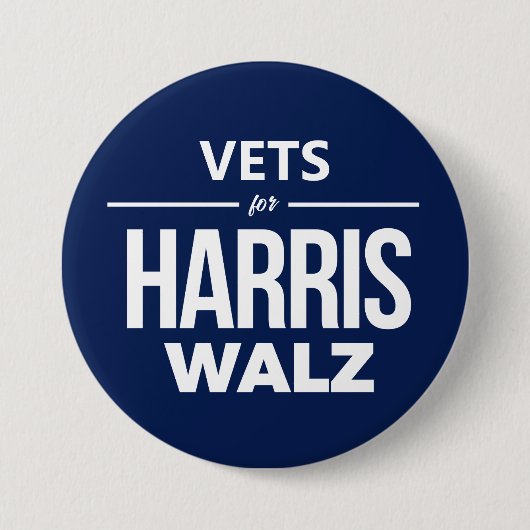 Tierärzte für Harris Walz Button (Vorderseite)