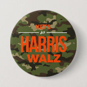 Tierärzte für Harris Walz-Camouflage Button (Vorderseite)