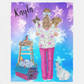 Tierärzte, Personalisierte Katze, Hund, Vogel, Son Fleecedecke (Vorderseite)