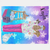 Tierärzte, Personalisierte Katze, Hund, Vogel, Son Fleecedecke (Vorderseite (Horizontal))