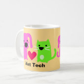 Tierärzte Tech Hunde & Katzen & Herz Tasse (Vorderseite Links)