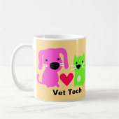 Tierärzte Tech Hunde & Katzen & Herz Tasse (Links)