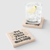 Tierärzte Tech-Lieben Backen Steinuntersetzer (Seitenansicht)