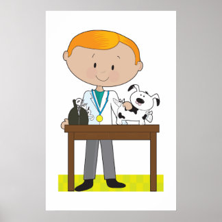 Tierärzte und Hunde Poster