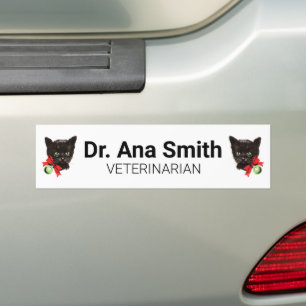 Tierarztgewerbe für Vintage Katzen Autoaufkleber
