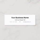 Tierarztgewerbe für Vintage Katzen Mini Visitenkarte (Rückseite)