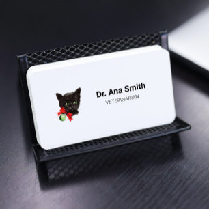 Tierarztgewerbe für Vintage Katzen Visitenkarte
