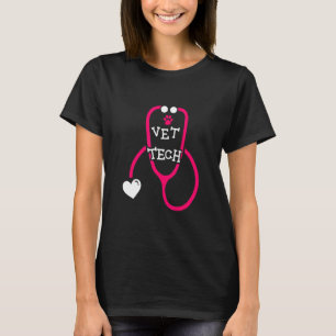 Tierarzthelfer-Geschenk Tierarzt Pfote und Stethos T-Shirt