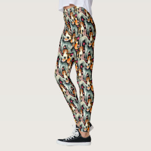Tierarzthelfer Katzen Hunde Muster Leggings