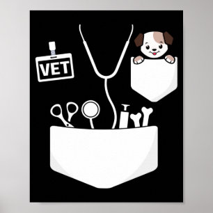 Tierarzthelfer-Kinder-Veterinär-Halloween-Kostüm Poster