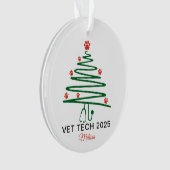 Tierarzthelfer-Weihnachtsbaum  Ornament (Vorderseite)