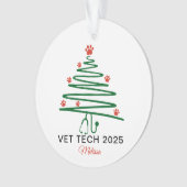 Tierarzthelfer-Weihnachtsbaum  Ornament (Vorderseite)
