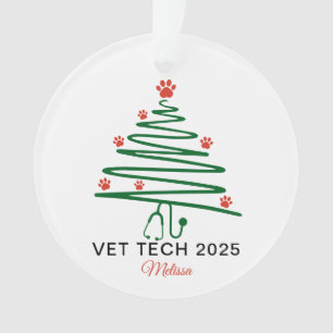 Tierarzthelfer-Weihnachtsbaum Ornament