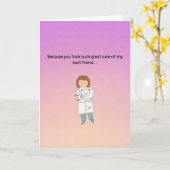 Tierärztin Danke, dass Sie geklappte Grußkarte gef Karte (Gelbe Blume)