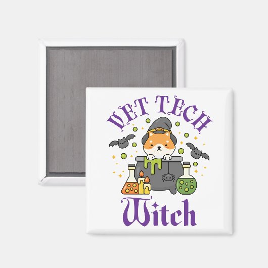 Tierärztin Halloween Magnet (Vorderseite/Rückseite)