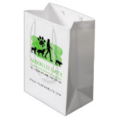 Tierärztin/Hundeschule/Haustierbetreuung Mittlere Geschenktüte (Rückseite Schrägansicht)