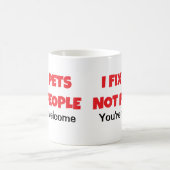 Tierärztin I repariert Tiere nicht Menschen Kaffee Kaffeetasse (Mittel)