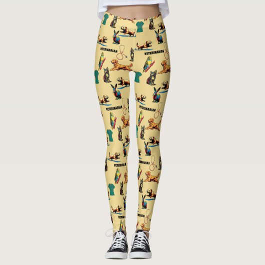 Tierärztin Leggings (Vorderseite)