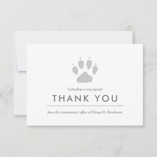Tierärztin | PW Print Flat Danke Karte drucken (Vorderseite)