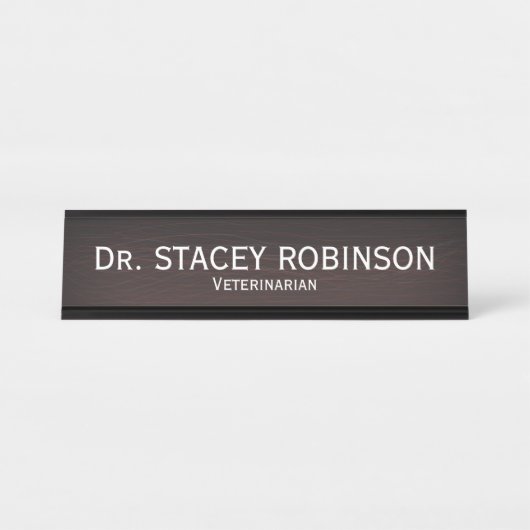 Tierärztin Schreibtischnamensplakette (Vorderseite )