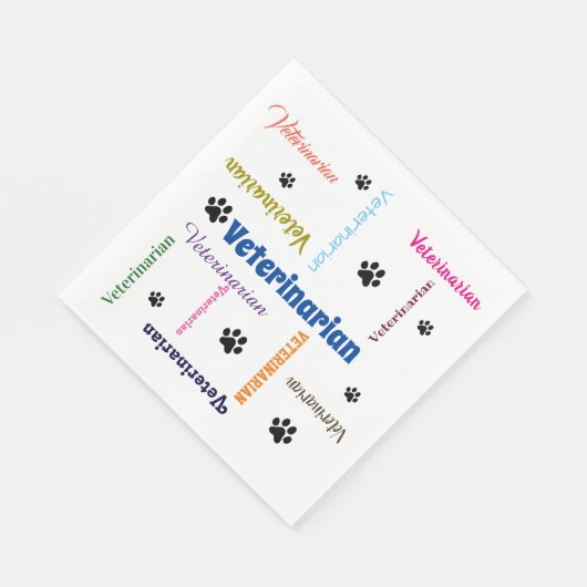 Tierärztin Serviette (Ecke)