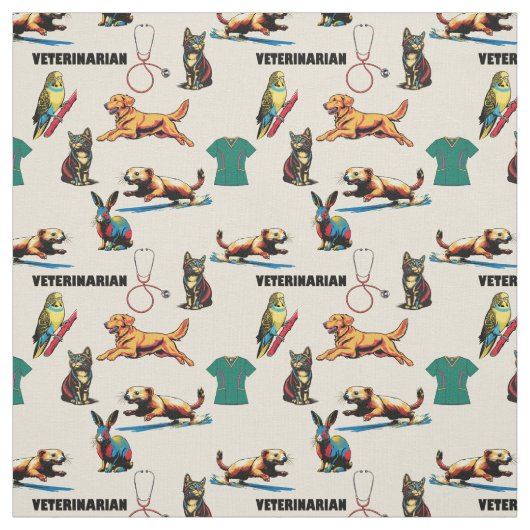 Tierärztin Stoff (Muster)